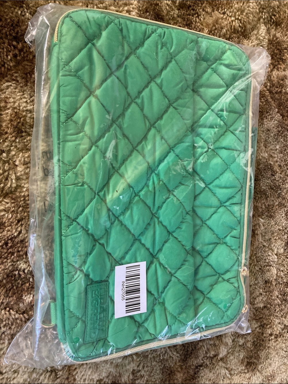 Daily Grind Apres-ski Quilted Green Planner/laptop Case